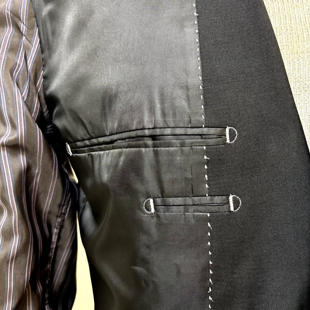 Stile Benetton Sport Coat Blazer 50 EU/40-41 US‎ Wool Blend Slim Fit Suit Jacket - Picture 4 of 14
